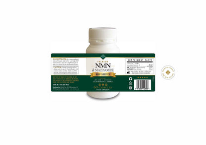 Nature's Skin-Revitaliser...Premium NMN 350mg (NAD+ Booster) and Niacinamide 300mg 60 capsules