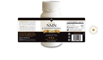 The Antioxidant-Advantage...Premium NMN 350mg (NAD+ Booster) and Trans-Resveratrol 350mg 60 capsules