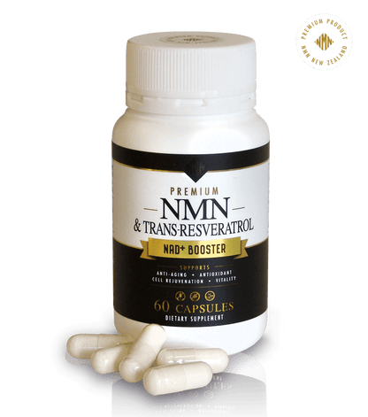 The Antioxidant-Advantage...Premium NMN 350mg (NAD+ Booster) and Trans-Resveratrol 350mg 60 capsules